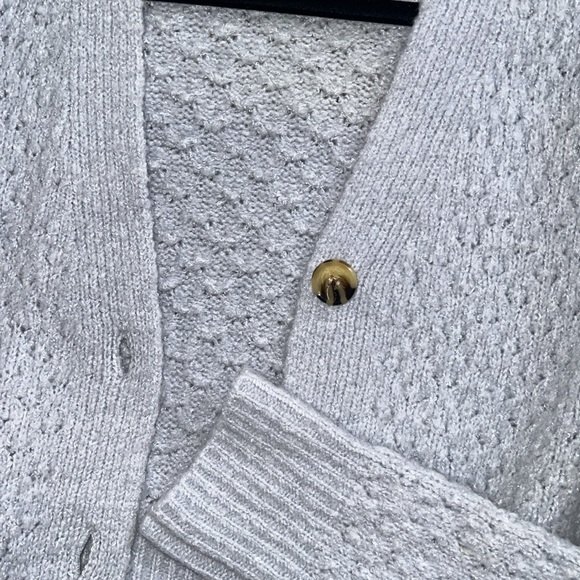 3/$40✨ Elodie Womens Pointelle Cropped Cardigan - Picture 3 of 4